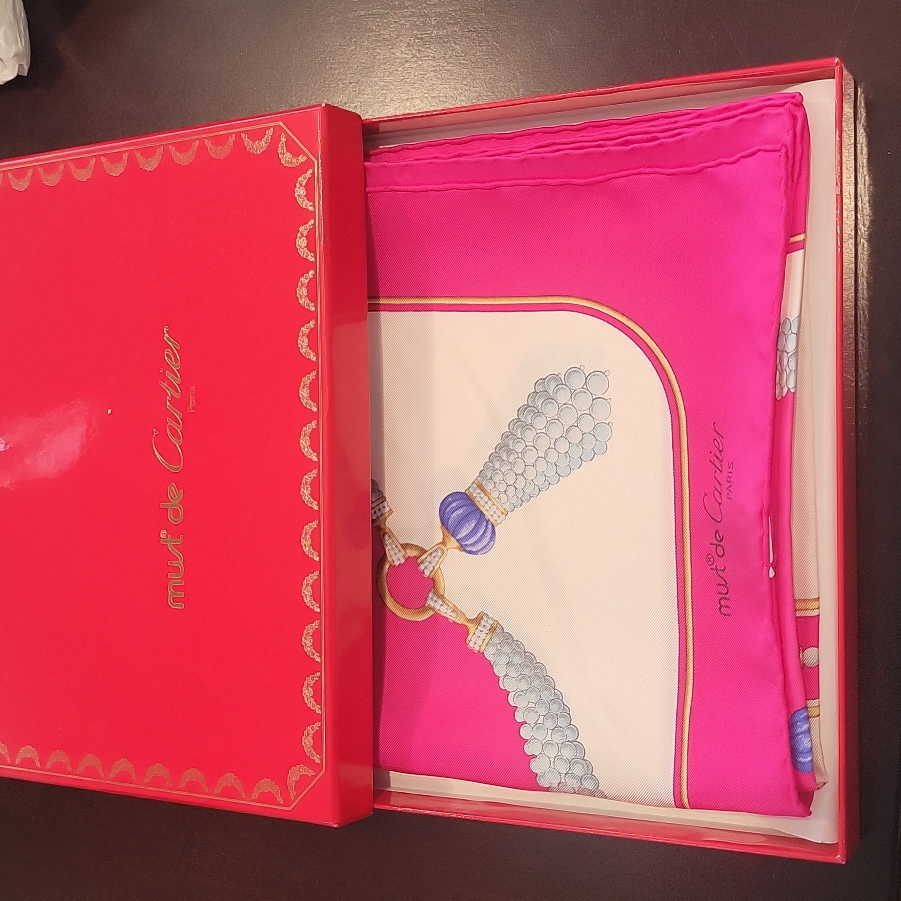 New Authentic Cartier Silk Scarf New Authentic Cartier Silk Scarf